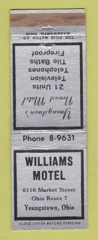 Matchbook Cover - Williams Motel Youngstown OH