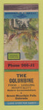 Matchbook Cover - The Columbine Restaurant Green Mountain Falls Colorado