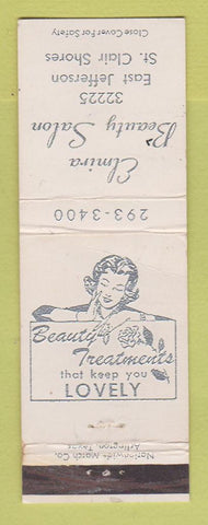 Matchbook Cover - Elmira Beauty Salon St Clair Shores MI WEAR