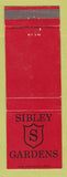 Matchbook Cover - Sibley Gardens Trenton MI WEAR