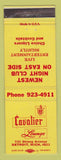 Matchbook Cover - Cavalier Lounge Detroit MI