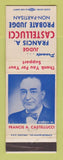 Matchbook Cover - Judge Francis Castellucci Election Detroit? MI