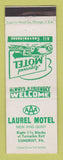 Matchbook Cover - Laurel Motel Somerset PA