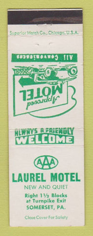 Matchbook Cover - Laurel Motel Somerset PA