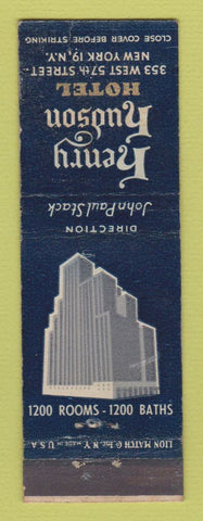 Matchbook Cover - Henry Hudson Hotel New York City