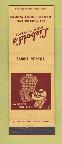 Matchbook Cover - Liebold's Men's Clothes Grosse Pointe Woods MI