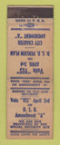 Matchbook Cover - DSR Pension Plan Vote Detroit? MI WEAR
