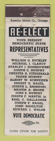 Matchbook Cover - Election Democrats Detroit? WEAR