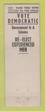 Matchbook Cover - Election Democrats Detroit? WEAR