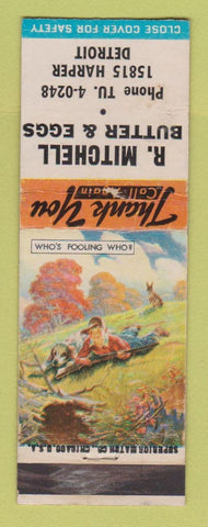Matchbook Cover - R Mitchell Butter & Eggs Detroit MI
