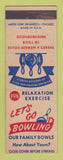 Matchbook Cover - Let's Go Bowling