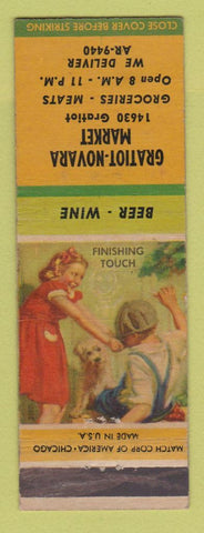 Matchbook Cover - Gratiot Novara Market Detroit MI