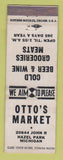 Matchbook Cover - Otto's Market Grocery Hazel Park MI WEAR