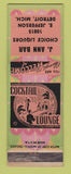 Matchbook Cover - J Ann Bar Detroit MI