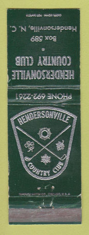 Matchbook Cover - Hendersonville Country Club NC WEAR