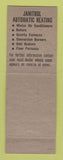 Matchbook Cover - Janitrol Wayne Heating Air Conditioning Rochester MI