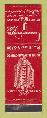 Matchbook Cover - Commonwealth Hotel Chicago IL