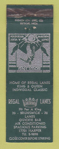 Matchbook Cover - Regal Lanes Bowling Detroit MI WEAR