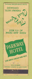 Matchbook Cover - Parkway Hotel Chicago IL WEAR