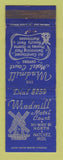 Matchbook Cover - Windmill Motel Court Natchez MS WEAR