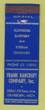 Matchbook Cover - Frank Bancroft Grinding Wheel Dearborn MI WEAR