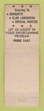 Matchbook Cover - Hotel Finlen Butte MT
