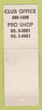 Matchbook Cover - Burning Tree Country Club Mount Clemens MI WEAR