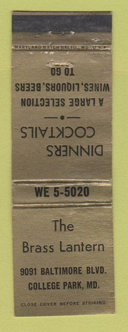 Matchbook Cover - Brass Lantern College Park MD WEAR