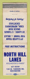 Matchbook Cover - North Hill Lanes Bowling Rochester MI WEAR