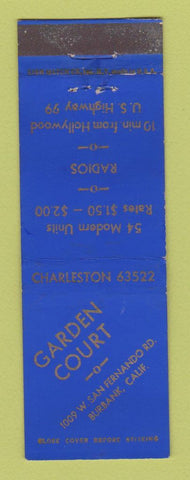 Matchbook Cover - Garden Court Burbank CA