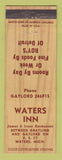 Matchbook Cover - Waters Inn Waters MI
