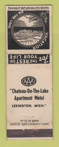 Matchbook Cover - Chateau on the Lake Motel Lexington MI
