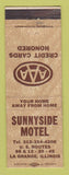 Matchbook Cover - Sunnyside Motel La Grange IL