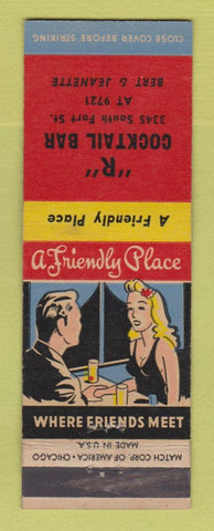 Matchbook Cover - R Cocktail Bar Detroit? MI