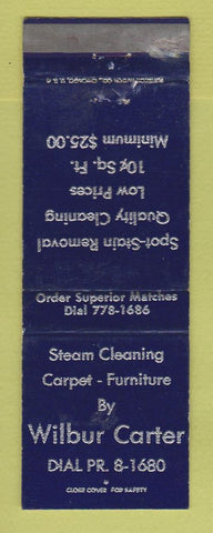 Matchbook Cover - Wilber Carter Carpet Furniture Cleaning  WEAR