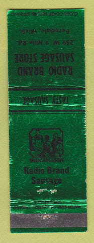 Matchbook Cover - Radio Brand Sausage Store Ferndale MI