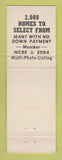 Matchbook Cover - Aberdeen Real Estate Detroit MI