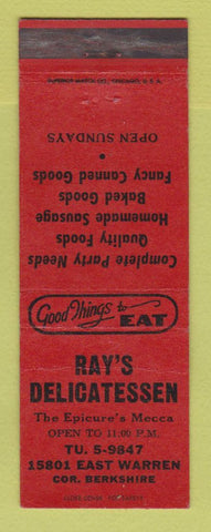 Matchbook Cover - Ray's Deli Detroit MI