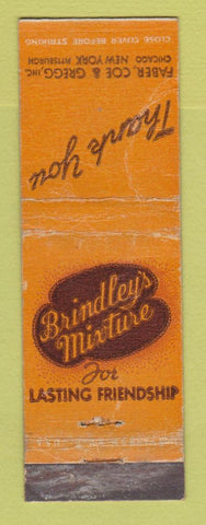 Matchbook Cover - Faber Coe Gregg Chicago Pittsburgh Brindley's Tobacco WORN