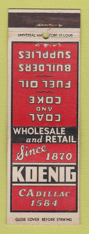 Matchbook Cover - Koenig Coal Coke