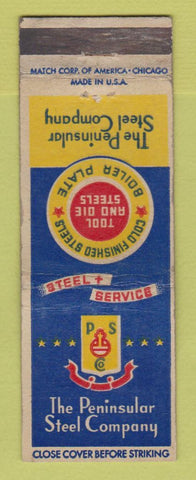 Matchbook Cover - Peninsular Steel Company Akron OH Dayton WEAR