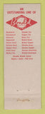 Matchbook Cover - American Nickeloid Company Peru IL Metals