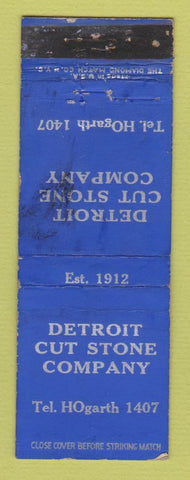 Matchbook Cover - Detroit Cut Stone Company MI WORN
