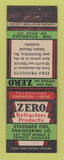 Matchbook Cover - Zero Refractory Products Detroit MI Standard Fuel Engineering