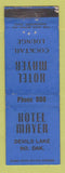 Matchbook Cover - Hotel Mayer Devils Lake ND WEAR