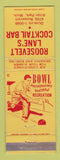 Matchbook Cover - Roosevelt Lanes Bowling Allen Park MI WORN