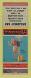 Matchbook Cover - Broadway Bowling Detroit MI pinup