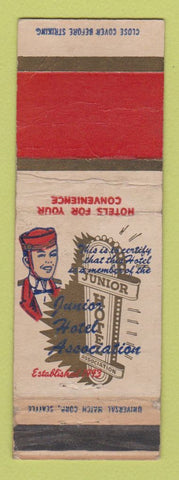 Matchbook Cover - Junior Hotel Association bellhop Portland OR WORN
