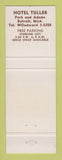 Matchbook Cover - Hotel Tuller Detroit MI
