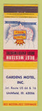 Matchbook Cover - Gardens Motel Litchfield IL Route 66 WEAR